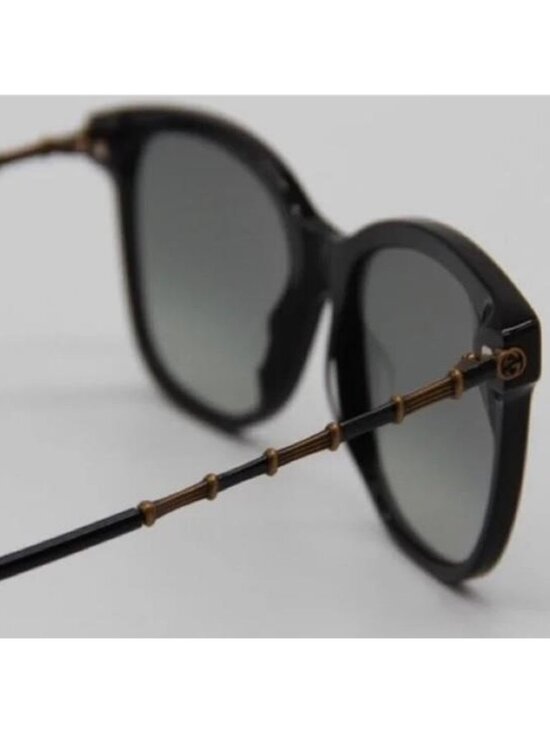 GUCCI WOMENS SQUARE BLACK GOLD GREY SUNGLASSES GG0654S-30008562-001 main image 10